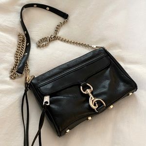 Rebecca Minkoff black leather cross body bag